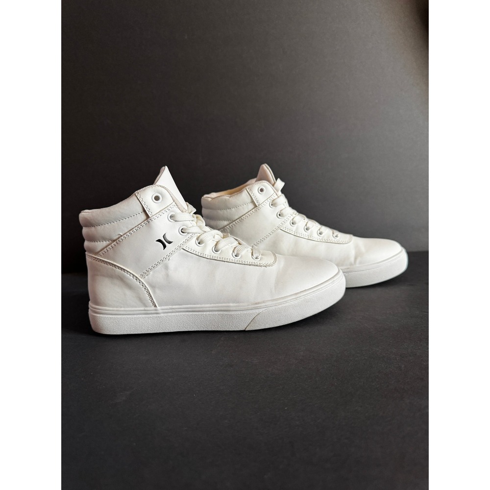 Hurley Candy Women's White Faux Leather High Top Skater Sneakers 7.5 M
